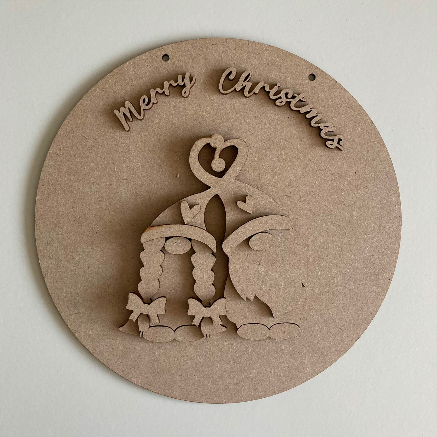 22cm Merry Christmas Gonk Couple Sign