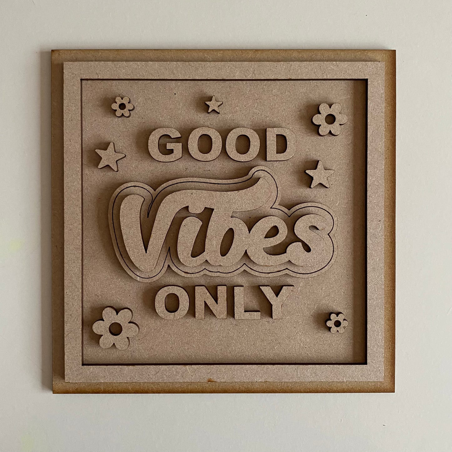19cm Good Vibes Only Sign