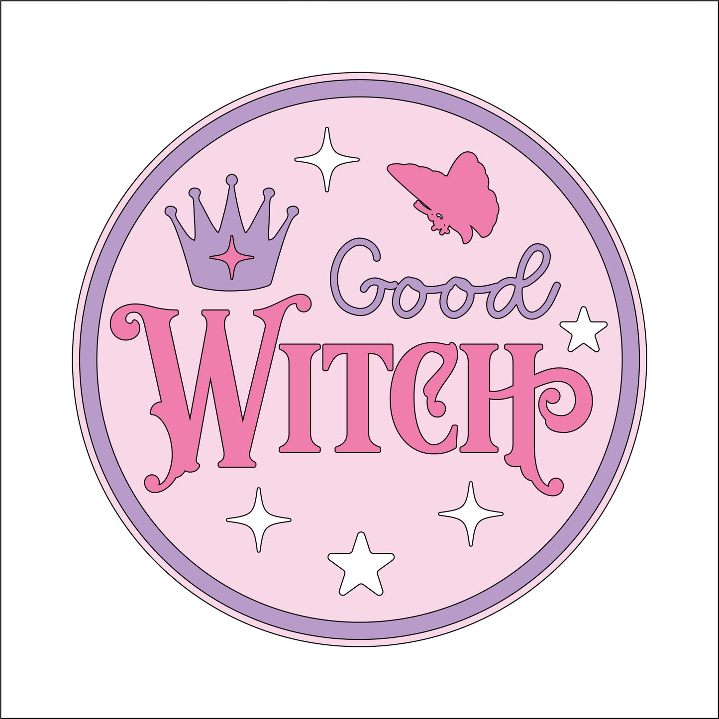 20cm Good Witch Sign