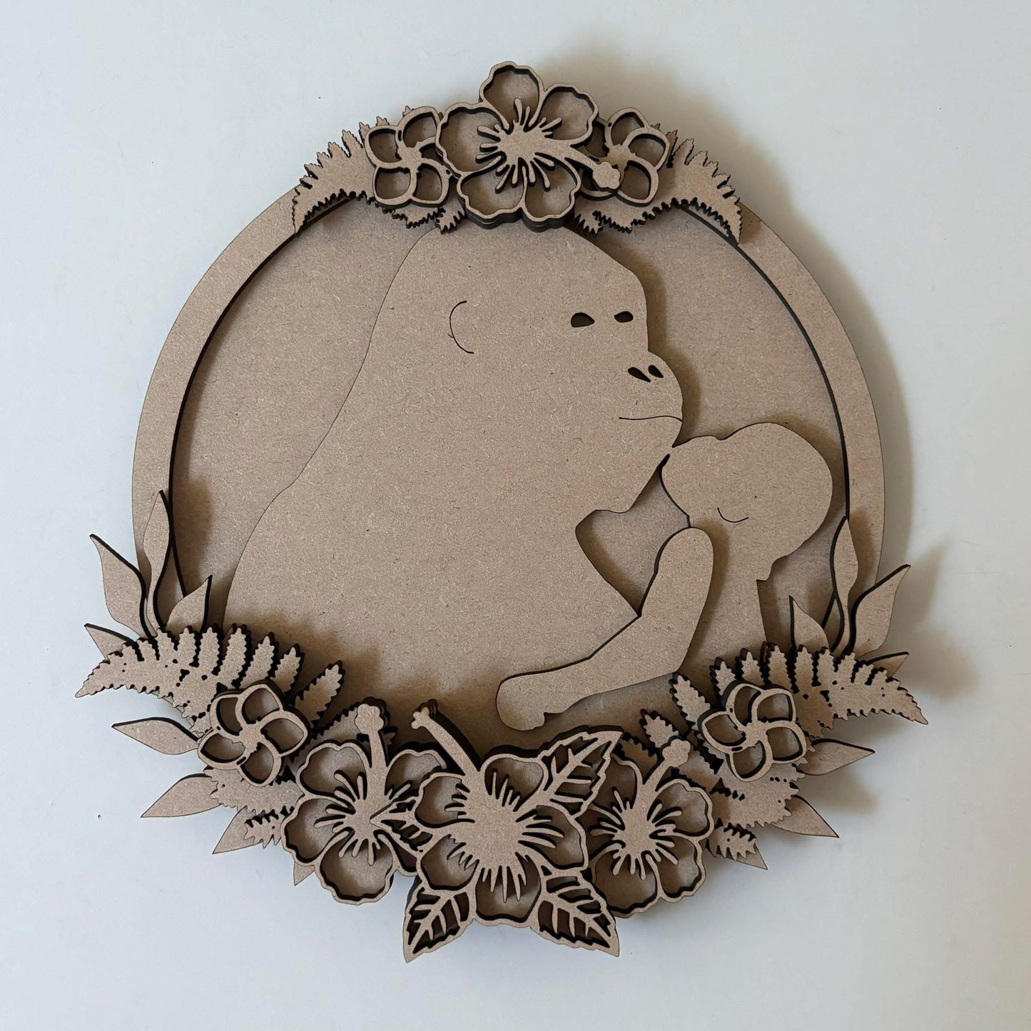 20cm Gorillas & Flowers Wreath