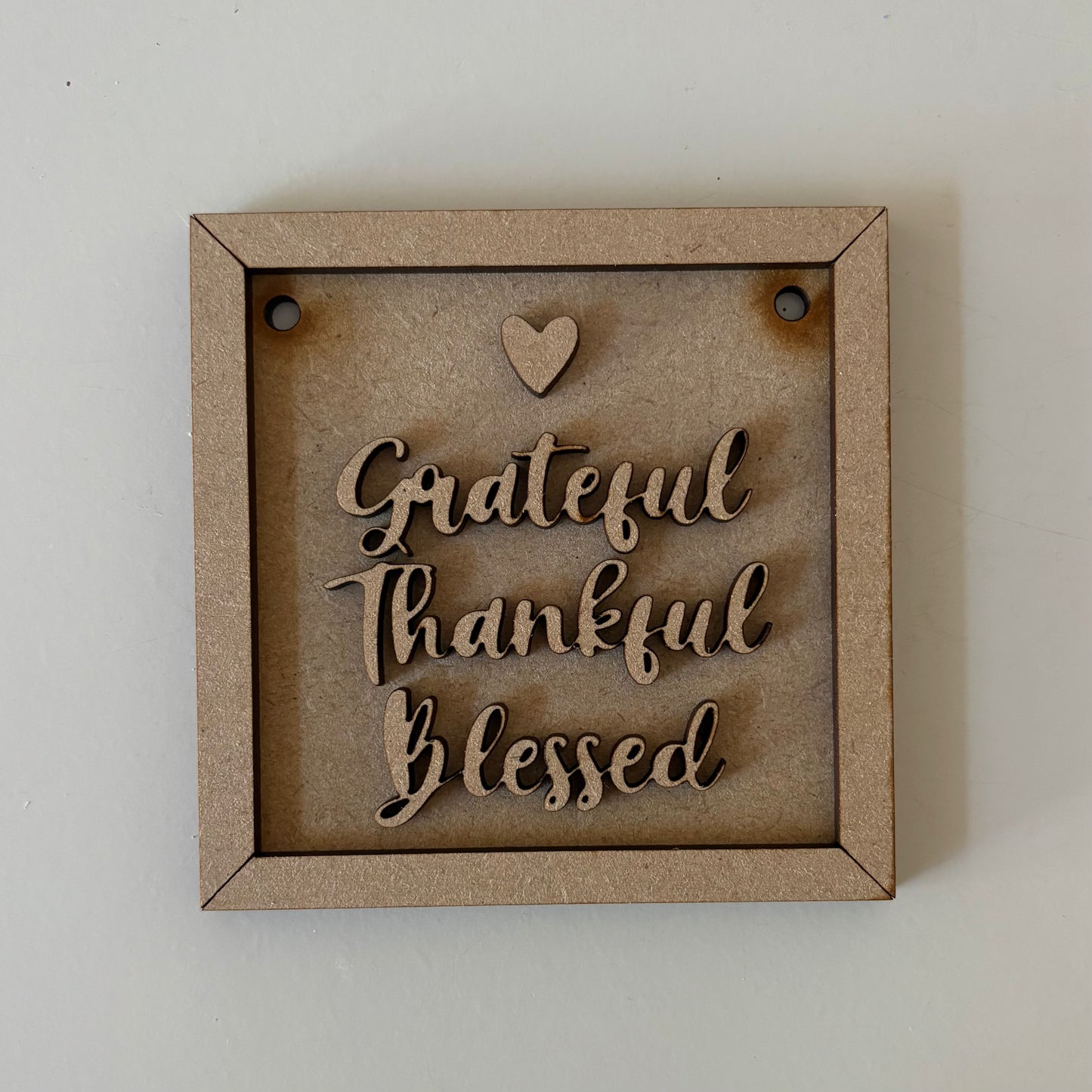 9cm Grateful Thankful Blessed Mini Frame
