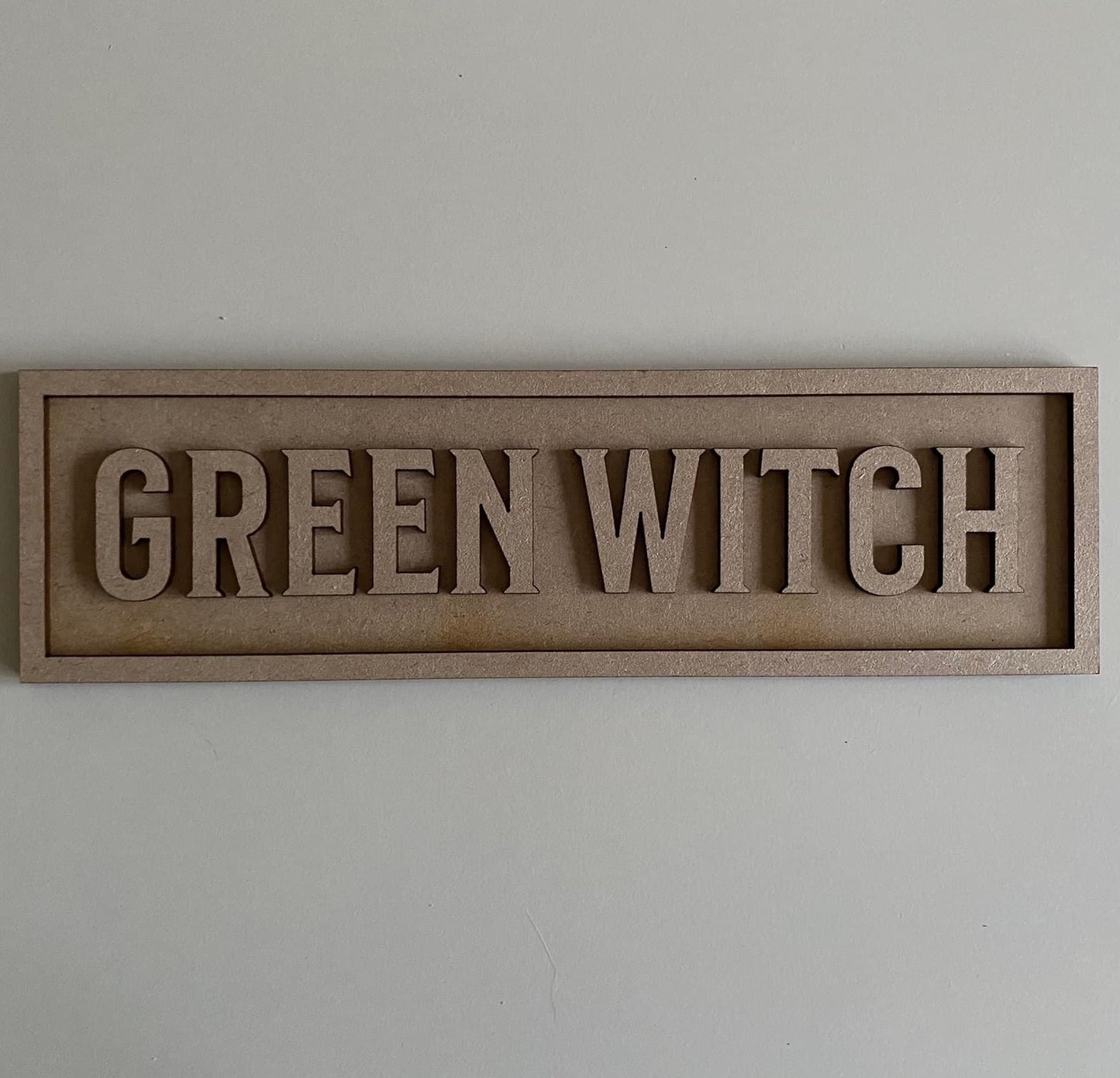 30cm Green Witch Sign