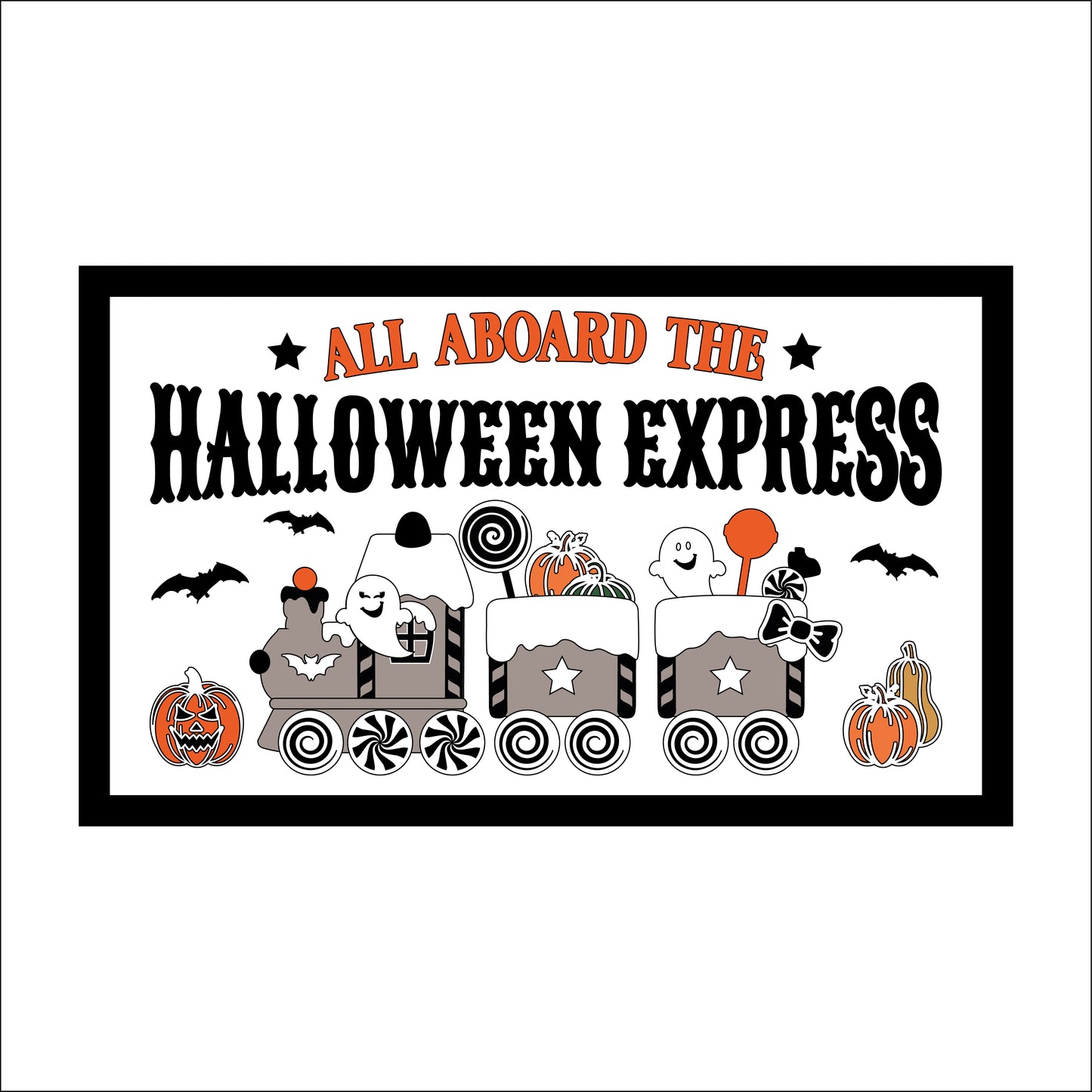30cm All Aboard The Halloween Express Sign