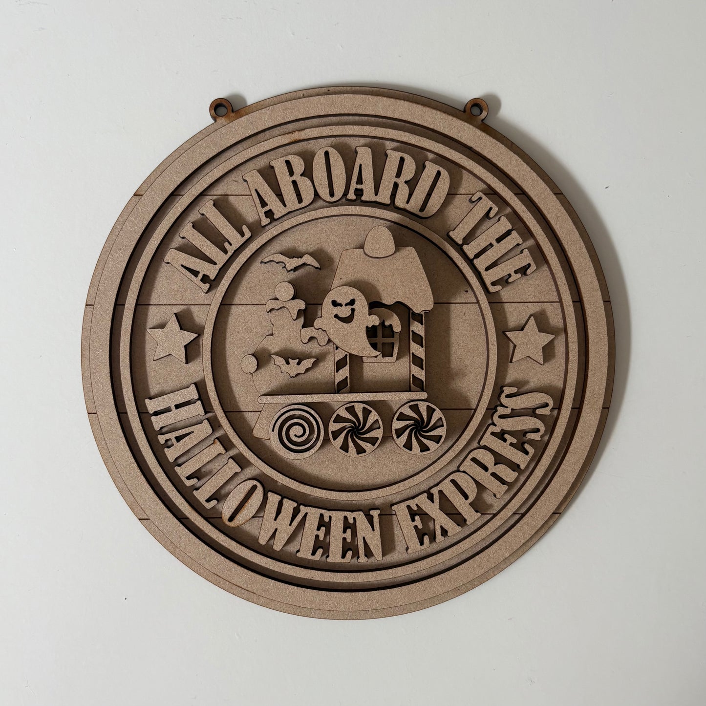 20cm All Aboard The Halloween Express Sign