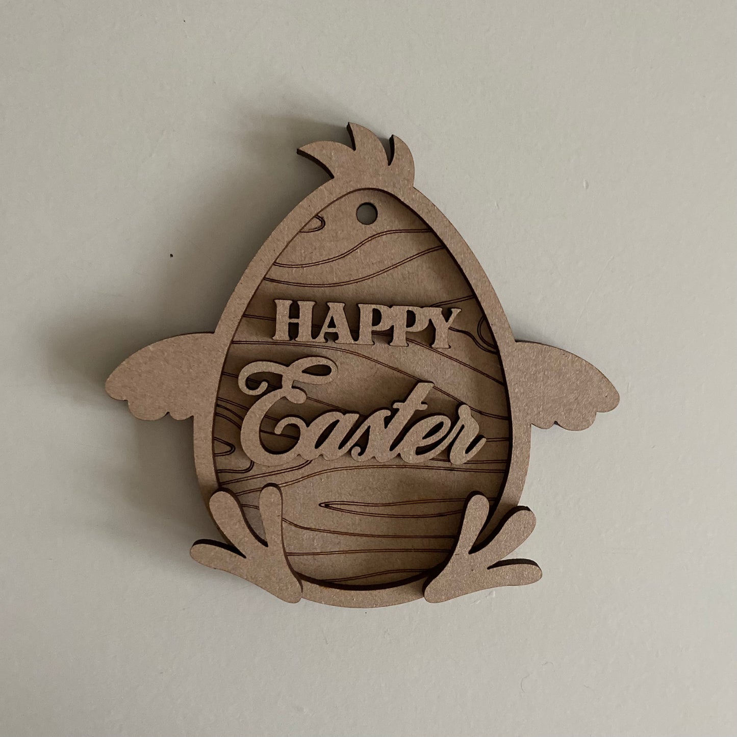 11.5cm Happy Easter Chick Bauble