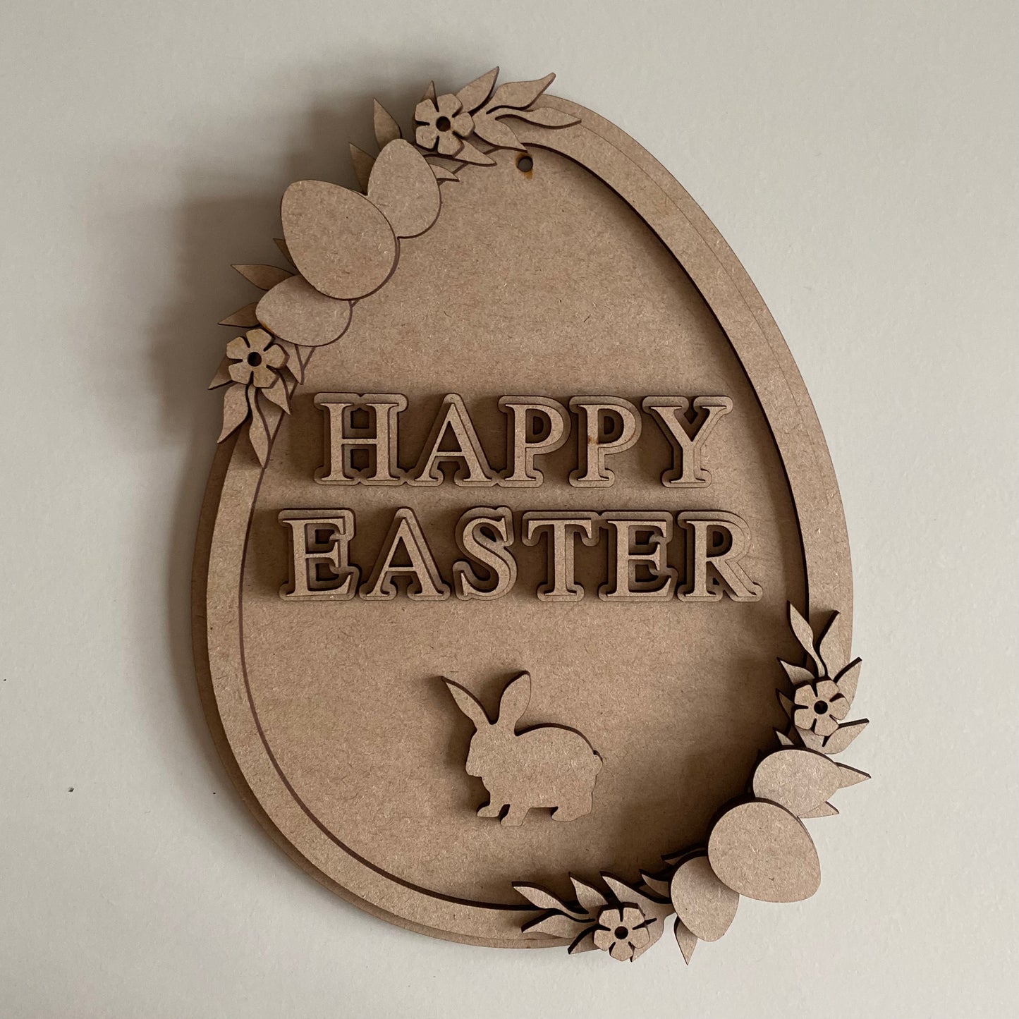 26cm Happy Easter Egg Shaped Sign