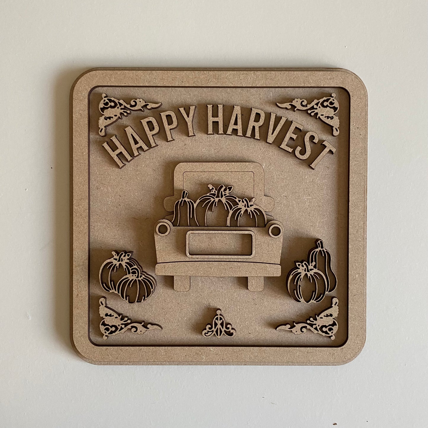 19cm Happy Harvest Truck Sign