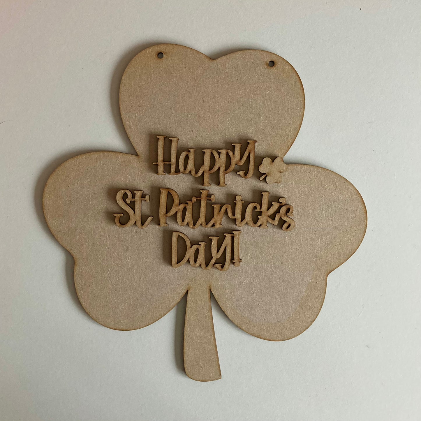 25cm Happy St Patrick's Day Shamrock Sign
