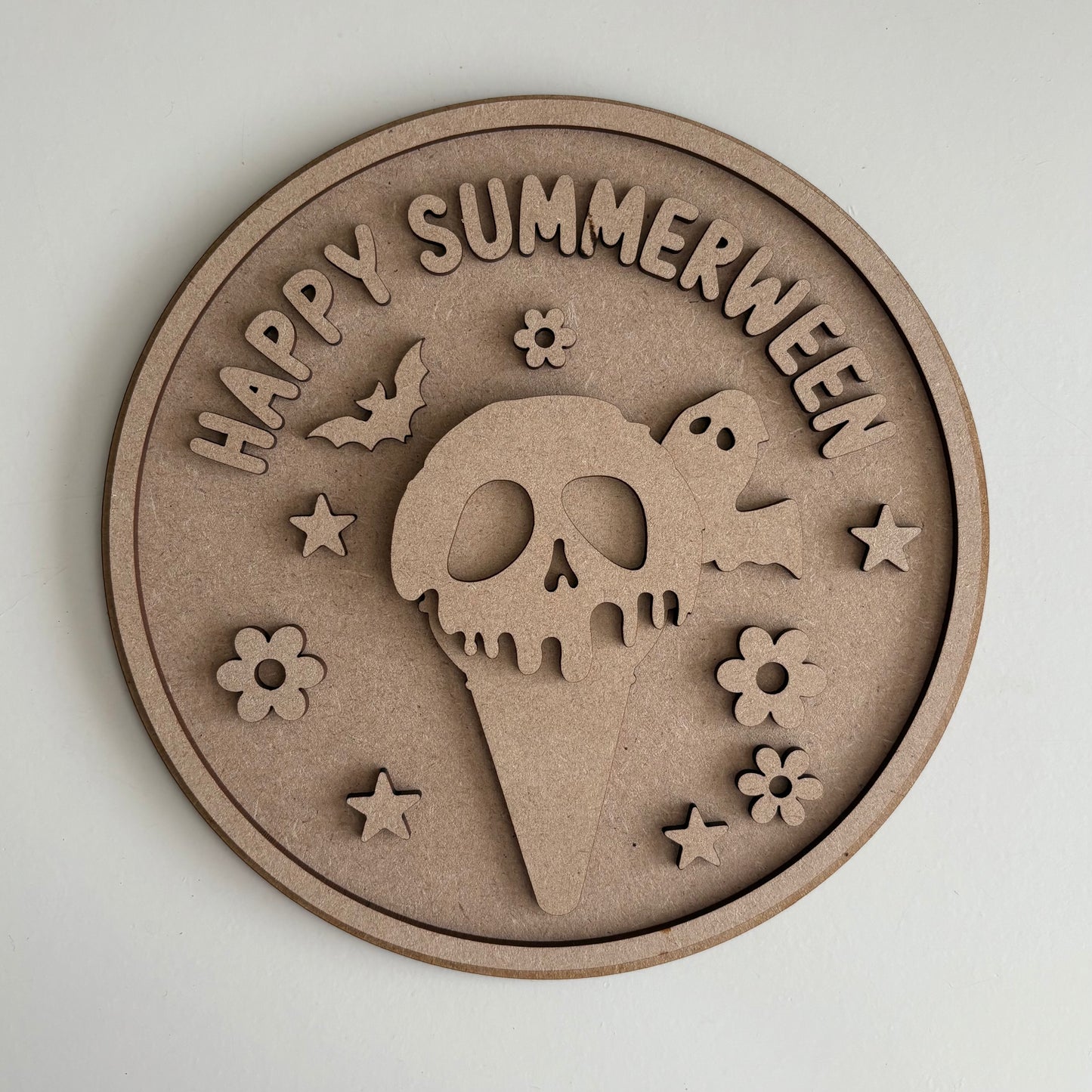 20cm Happy Summerween Sign