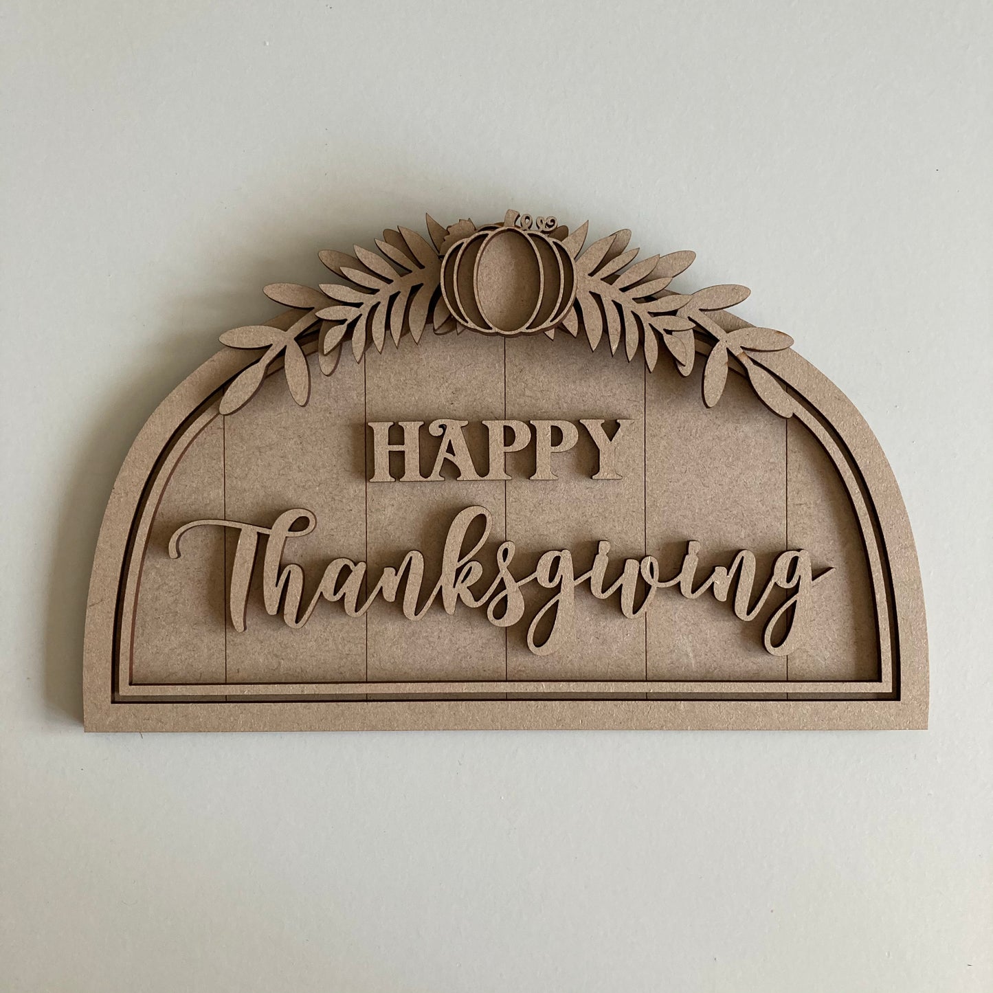25cm Happy Thanksgiving Semi Circle Sign