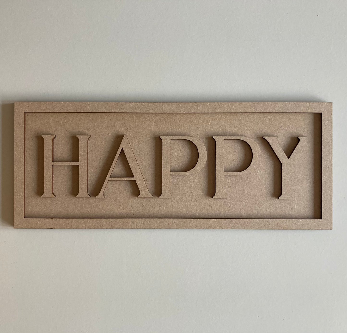 30cm Happy Rectangle Sign