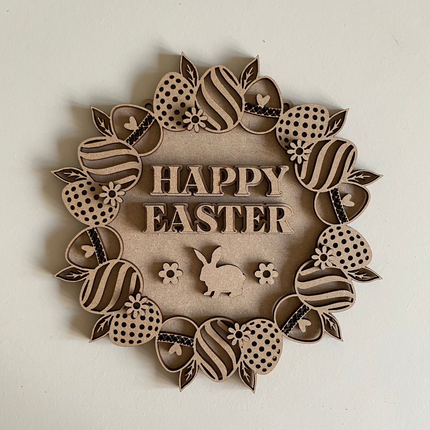 20cm Happy Easter Egg Wreath