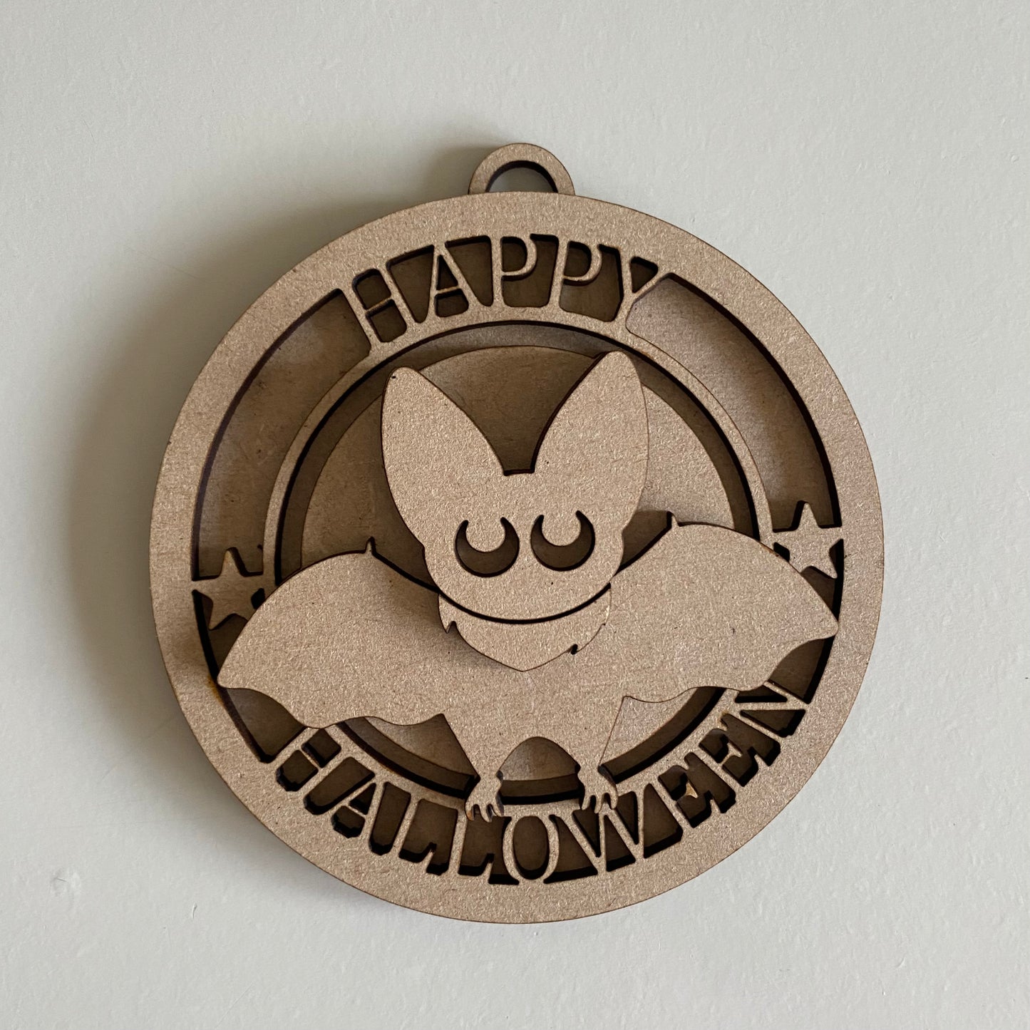 10cm Happy Halloween Bat Bauble