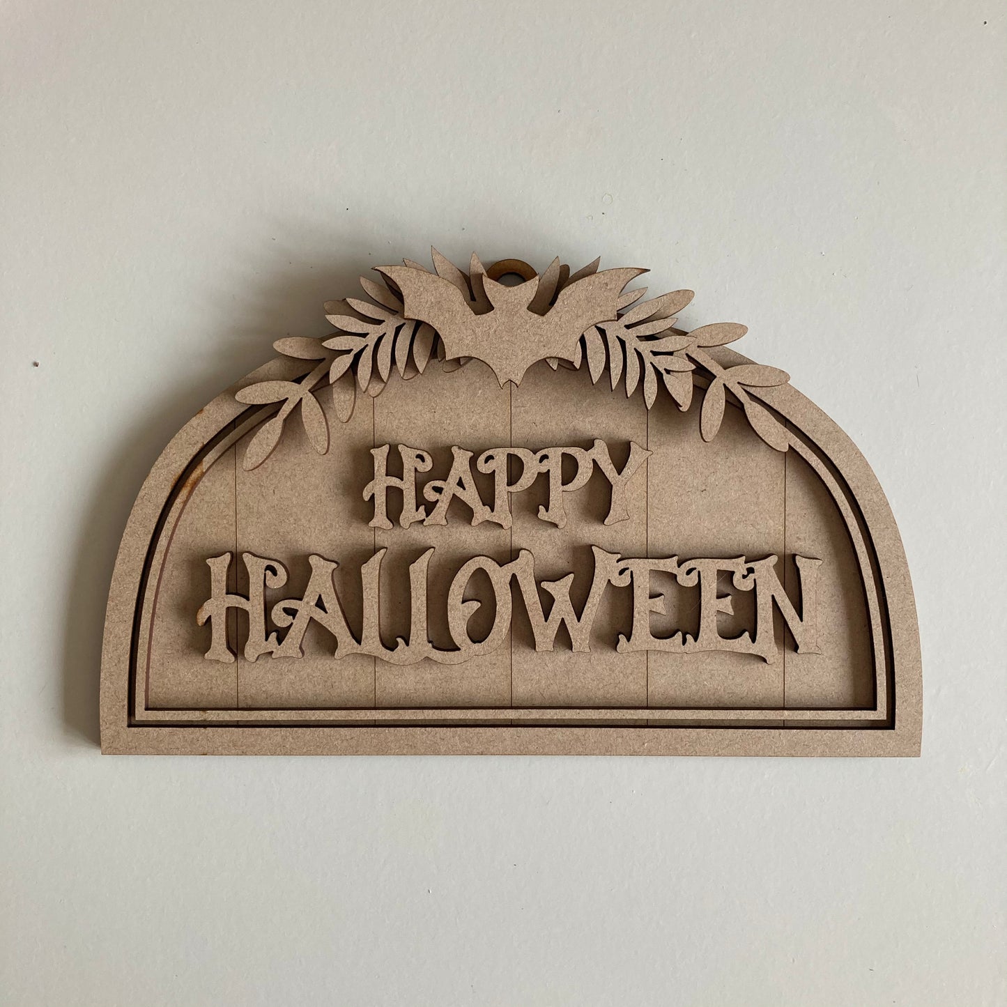25cm Happy Halloween Semi Circle Sign