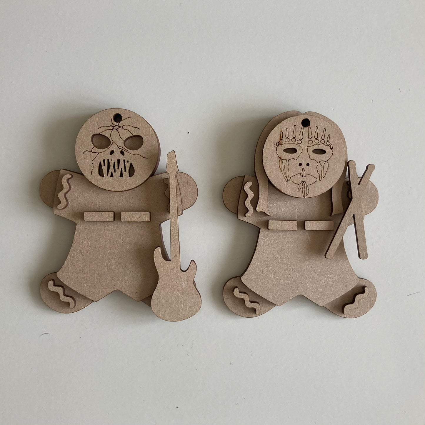 10cm Gingerbread Heavy Metal Duo