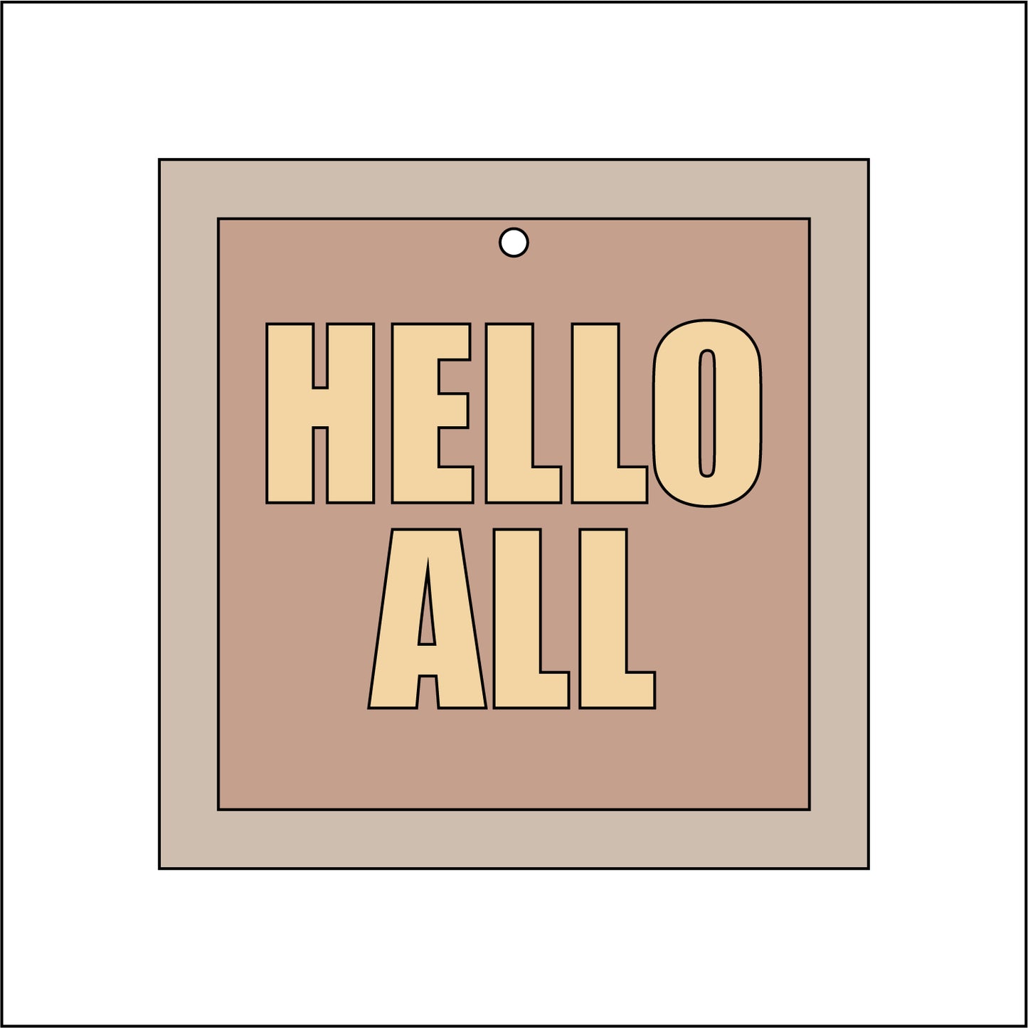 9cm Hello All Mini Frame