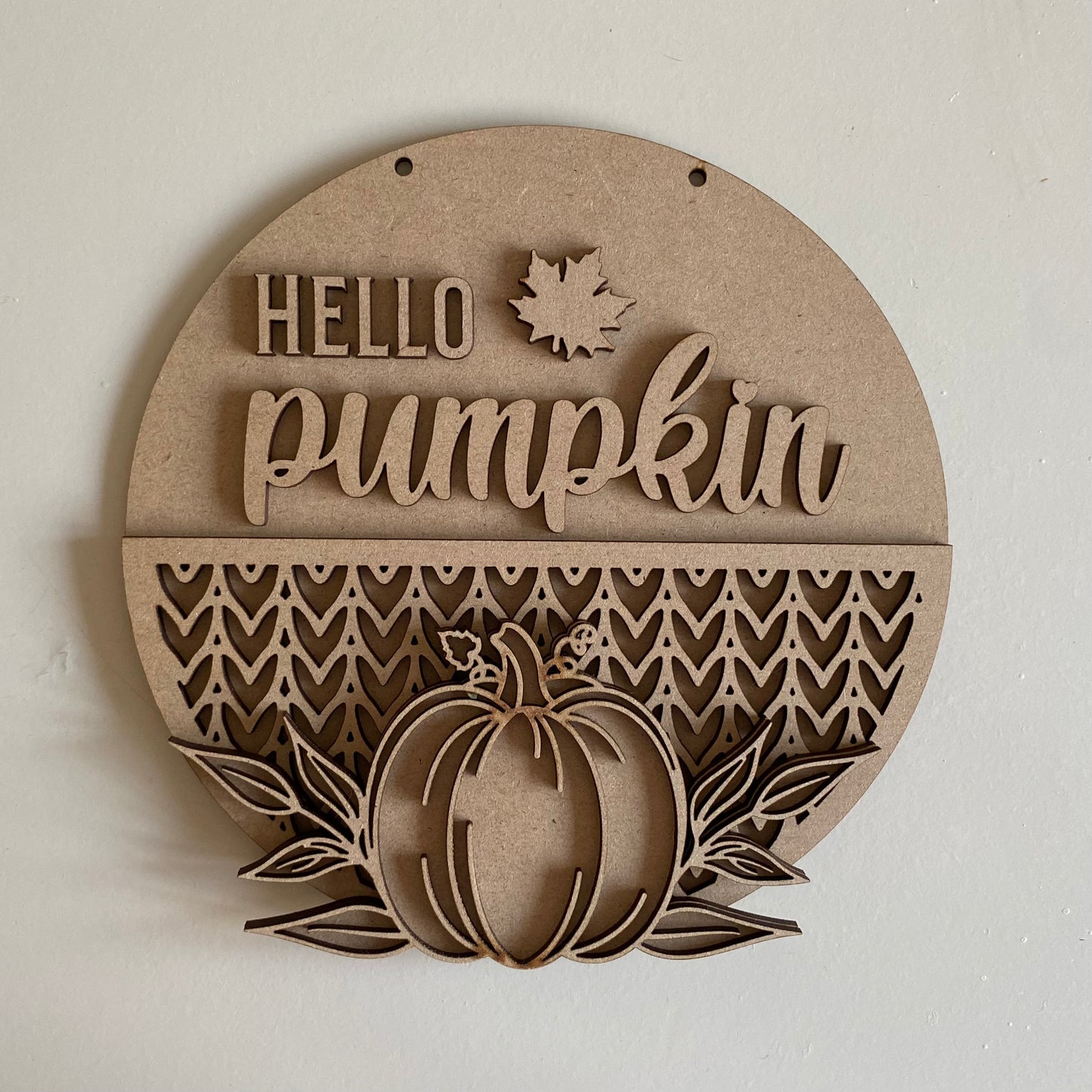 20cm Hello Pumpkin Autumn Sign