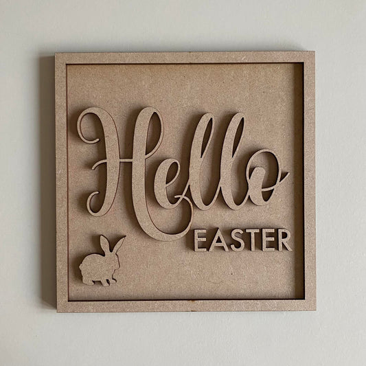 19cm Hello Easter Sign