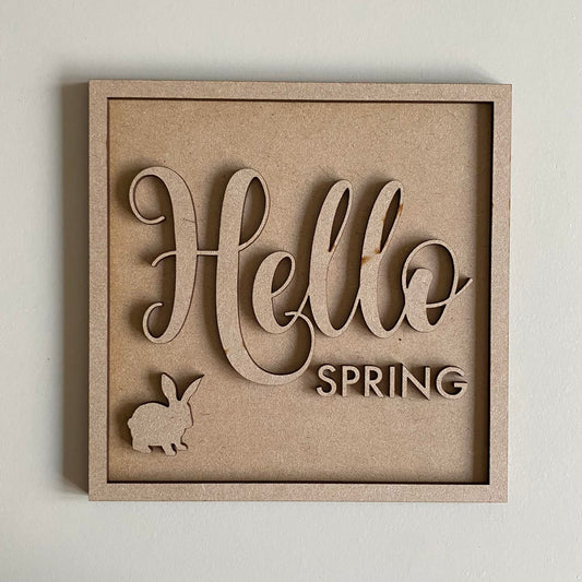 19cm Hello Spring Sign