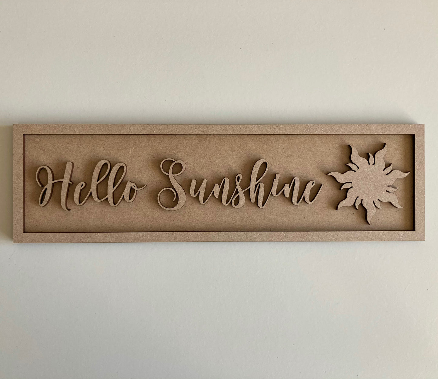 30cm Hello Sunshine Rectangle Sign