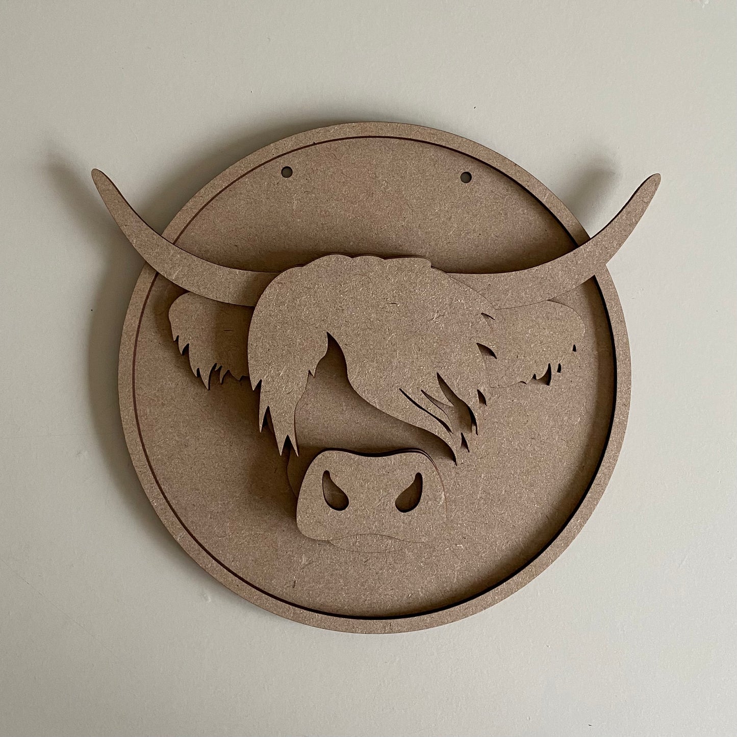 20cm Highland Cow Head Sign