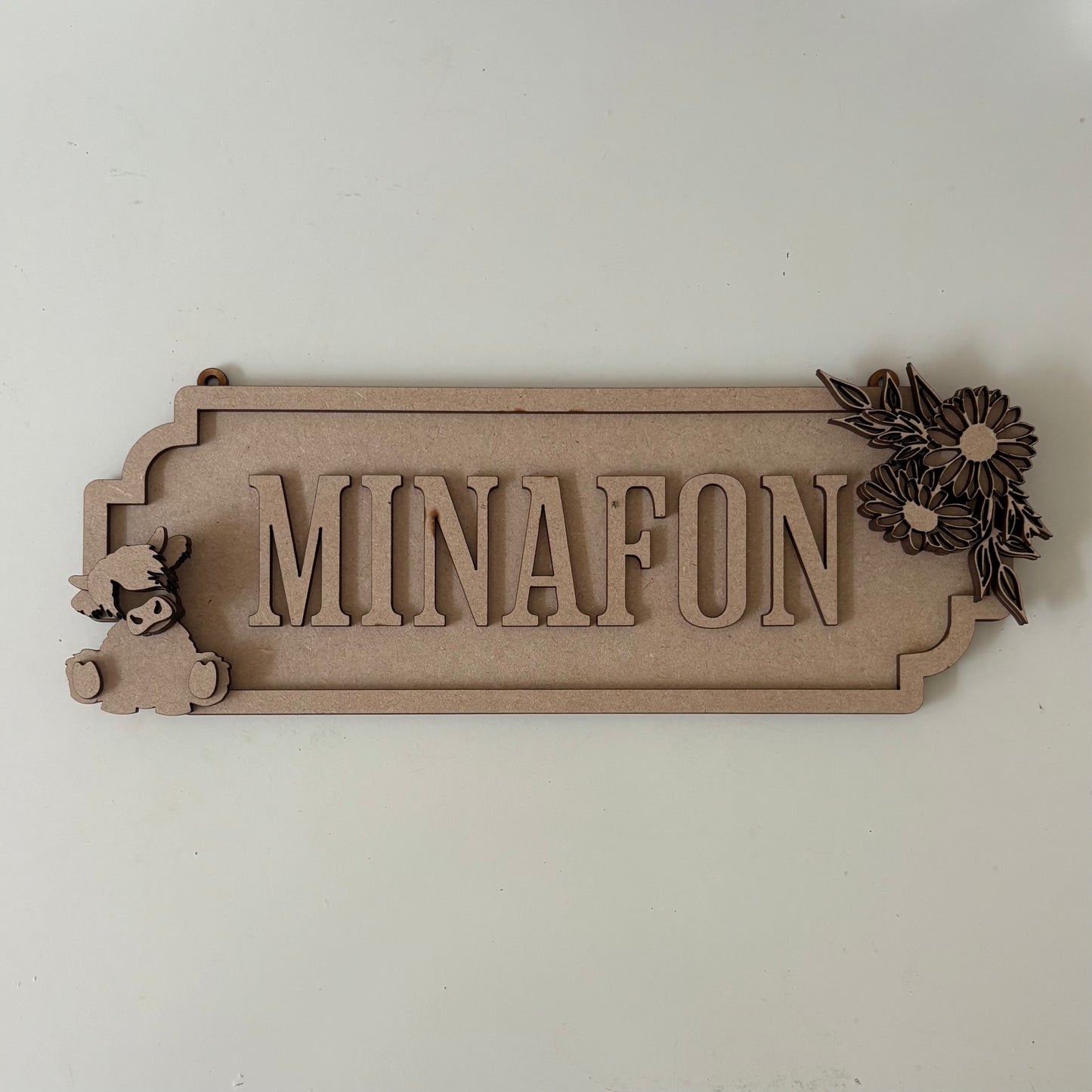 30cm Highland Cow Street Sign