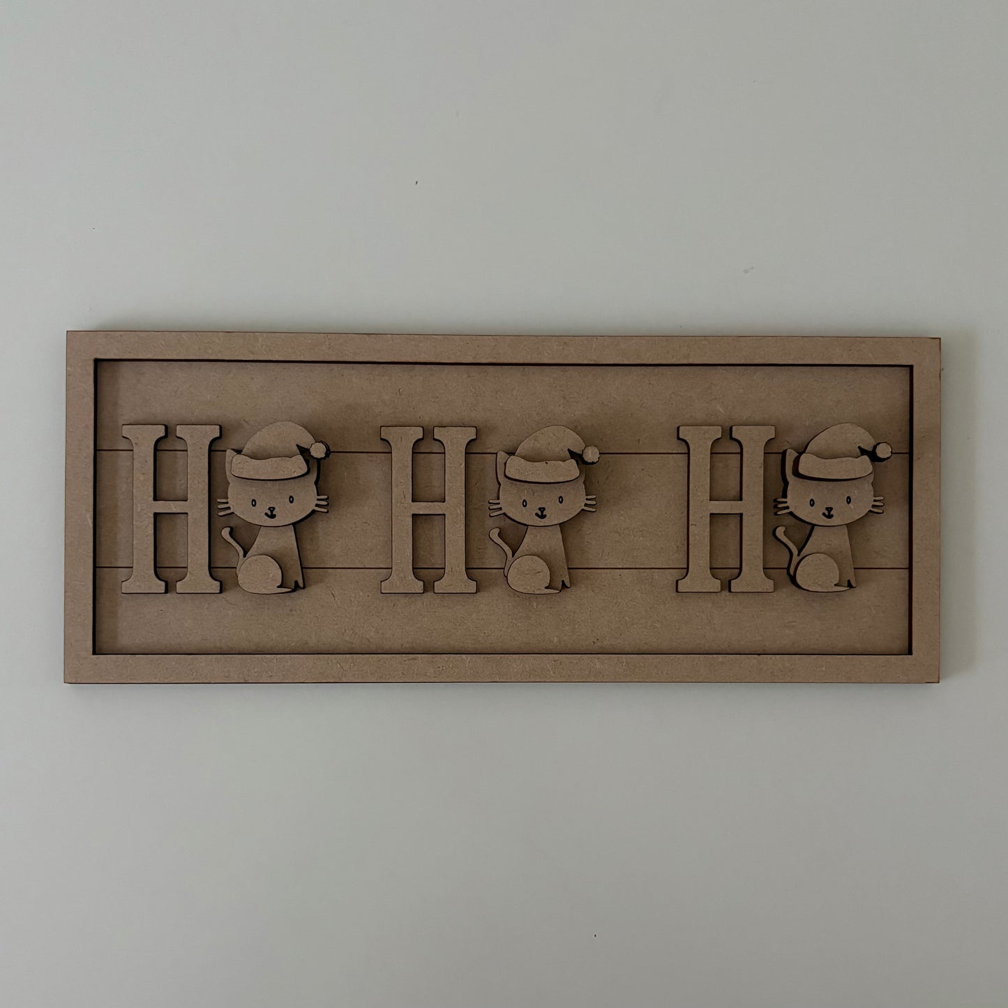 30cm Ho Ho Ho Cat Sign