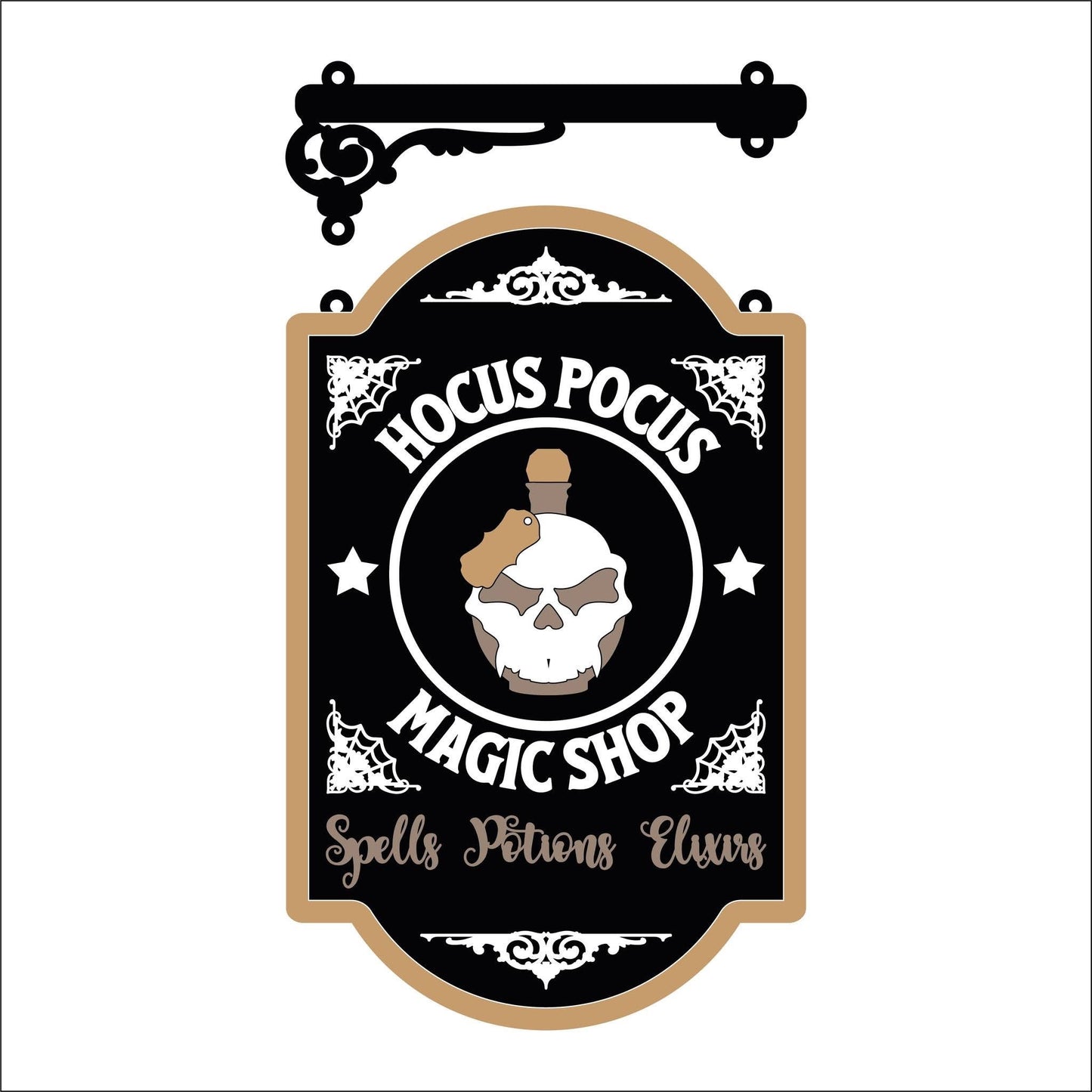 25cm Hocus Pocus Magic Shop Hanging Sign