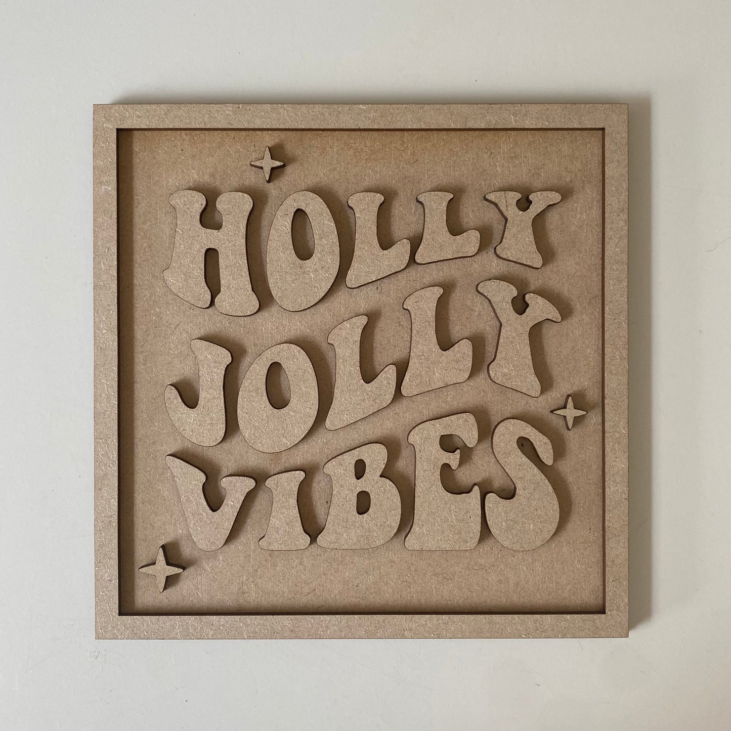 19cm Holly Jolly Vibes Sign