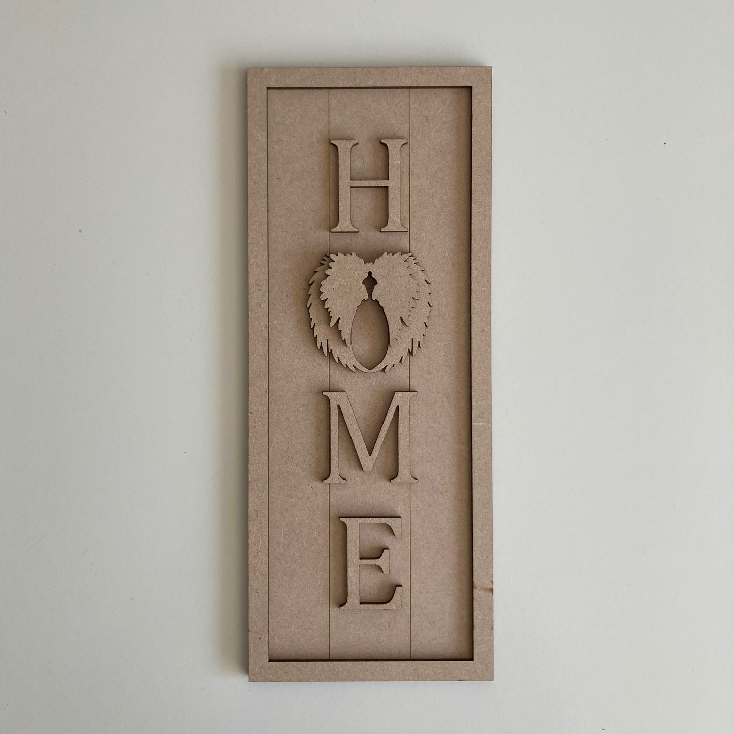 30cm Home - Angel Wings Rectangle Sign