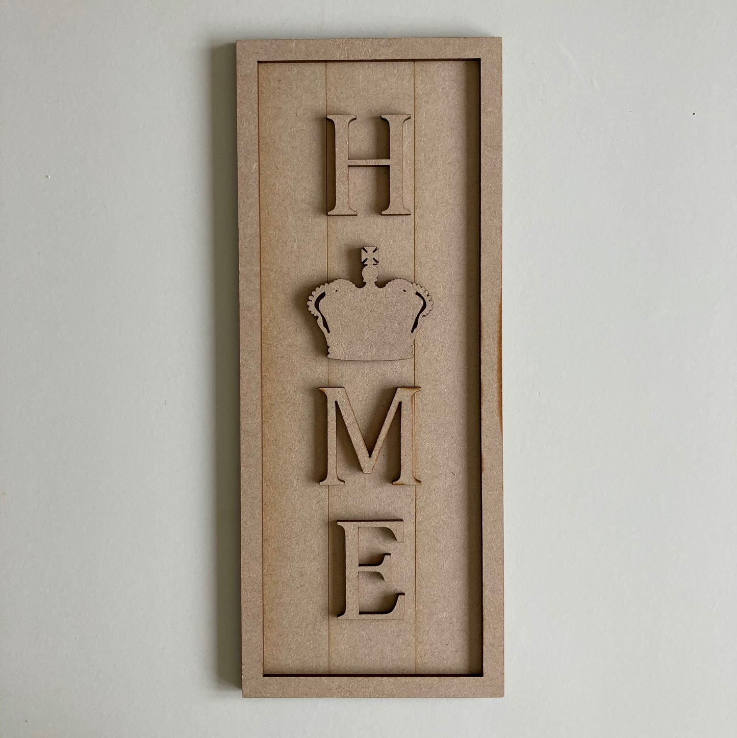 30cm Home - Crown Rectangle Sign