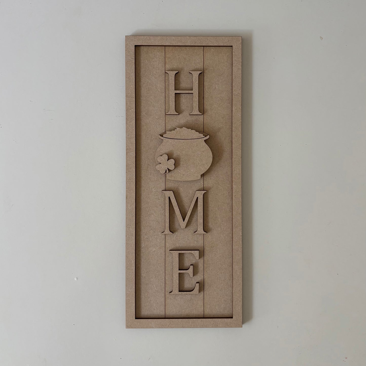 30cm Home - Irish Pot Of Gold Rectangle Sign