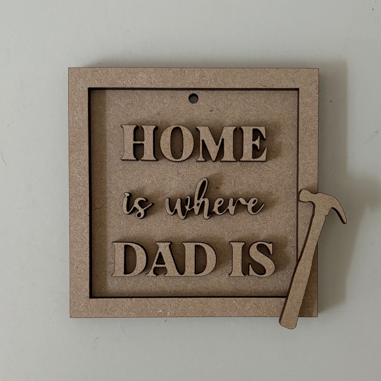 9cm Home Is Where Dad Is - Hammer Mini Frame