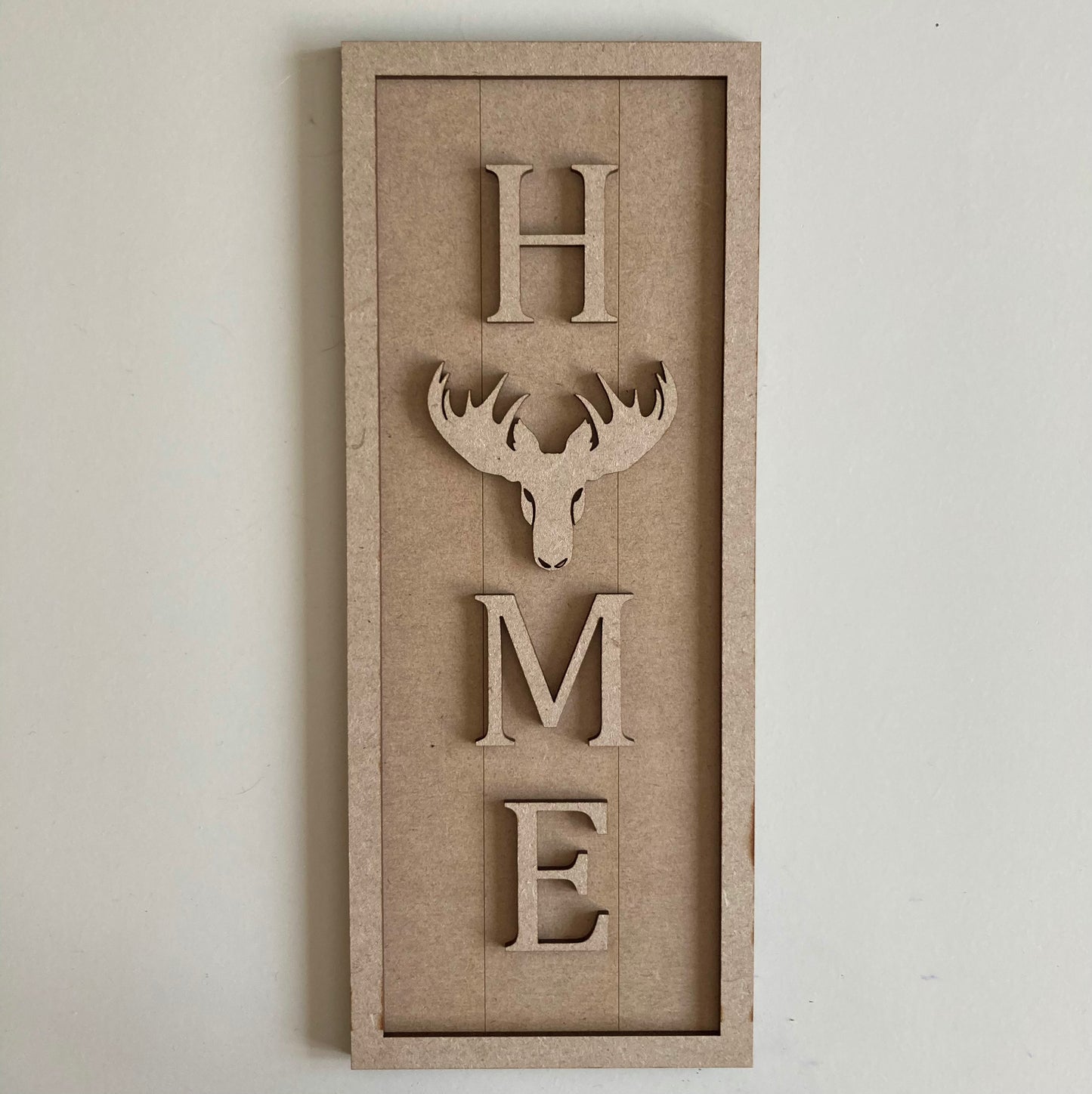 30cm Home - Moose Head Rectangle Sign