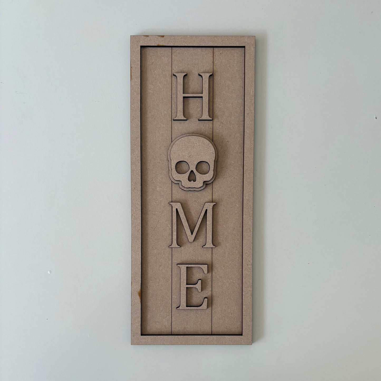 30cm Home - Skull Rectangle Sign