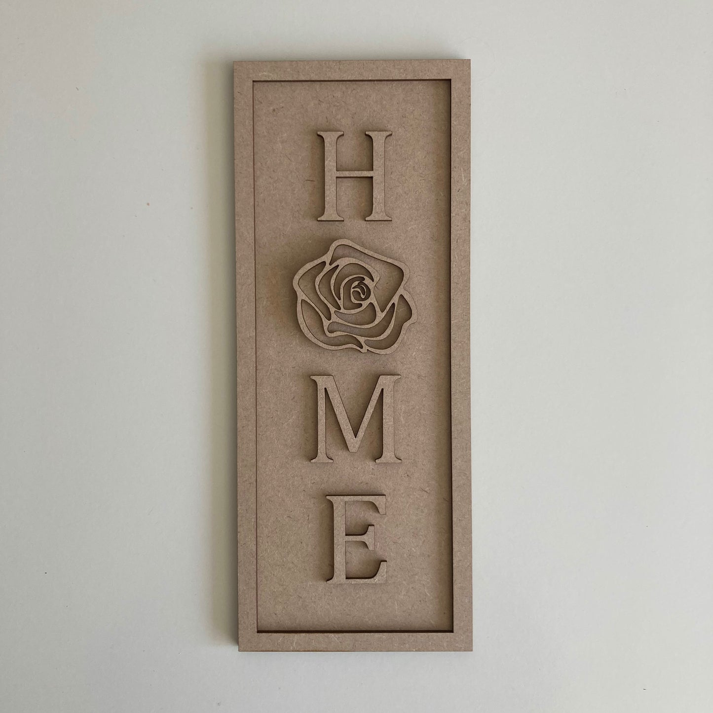 30cm Home - Rose Rectangle Sign