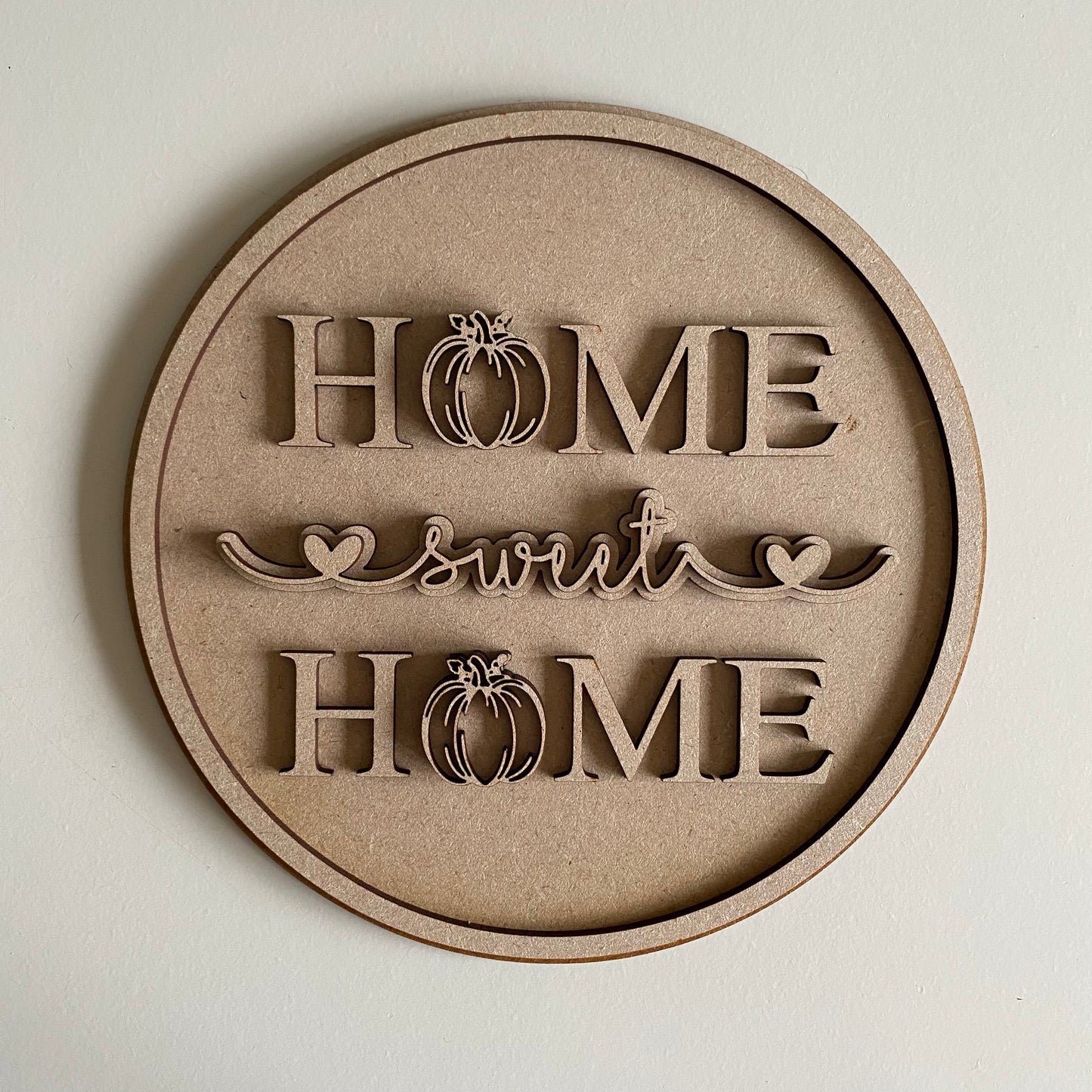 20cm Home Sweet Home Pumpkin Sign