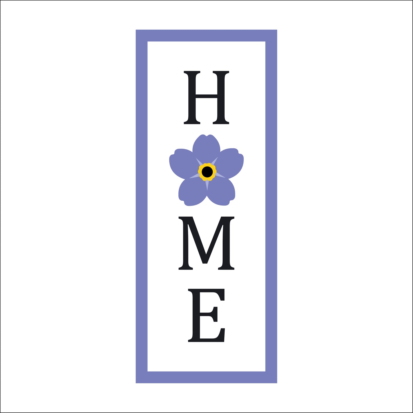 30cm Home - Forget-Me-Not Rectangle Sign
