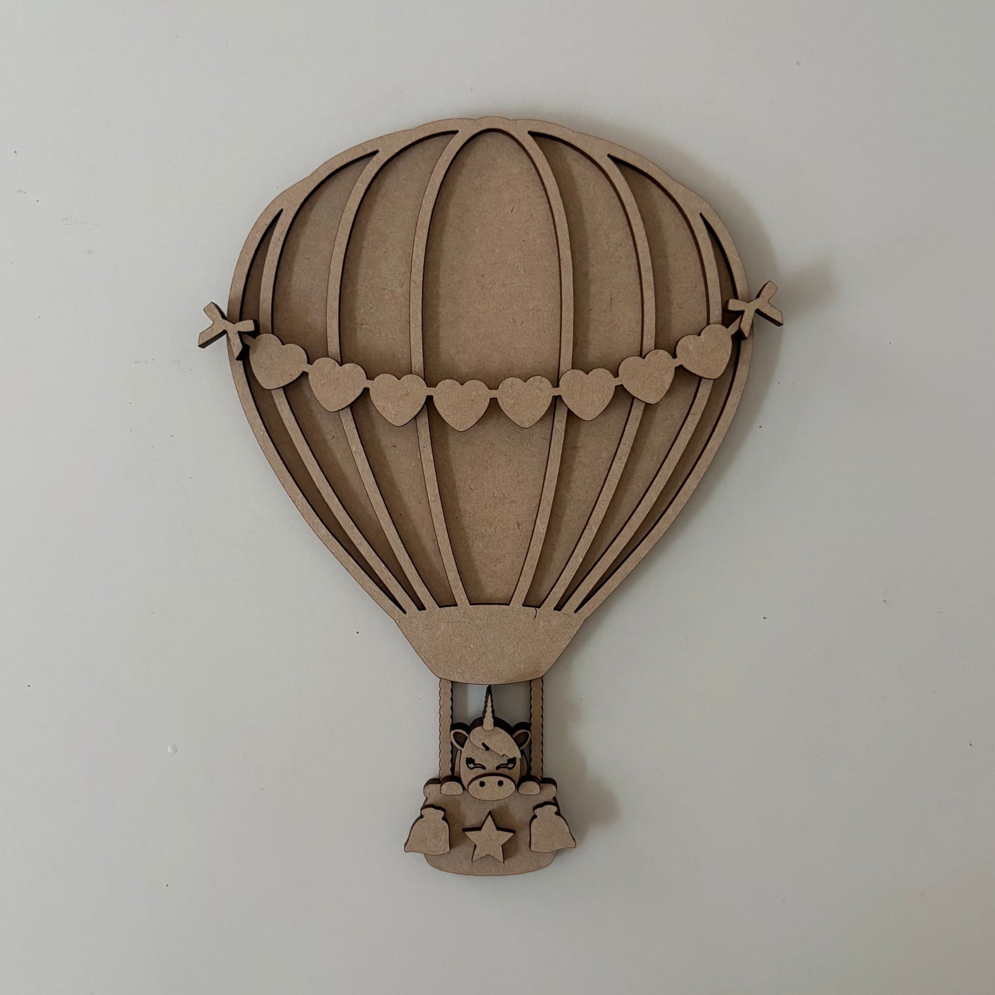 30cm Unicorn In Hot Air Balloon Plaque