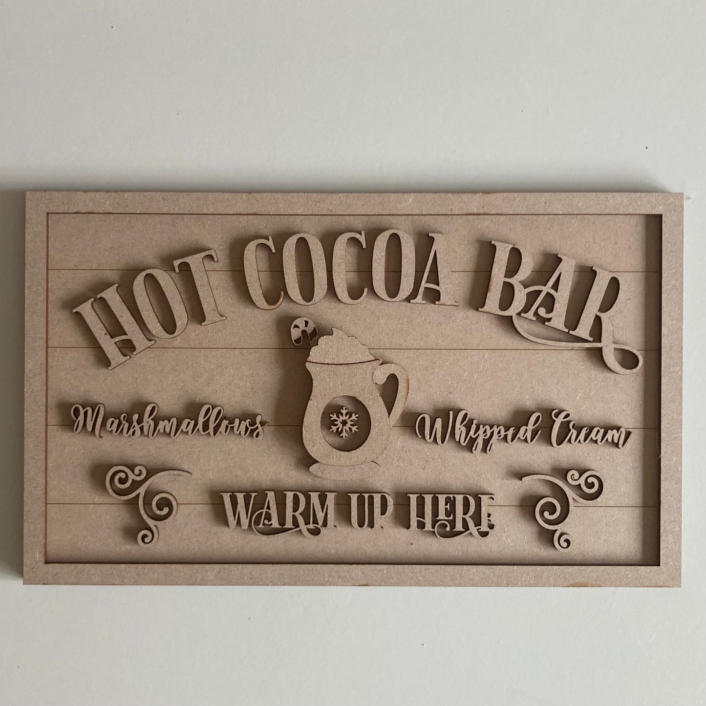 30cm Hot Cocoa Bar Sign