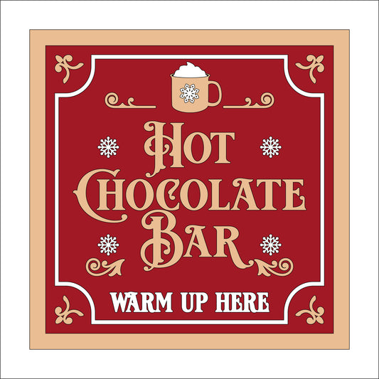 19cm Hot Chocolate Bar Sign