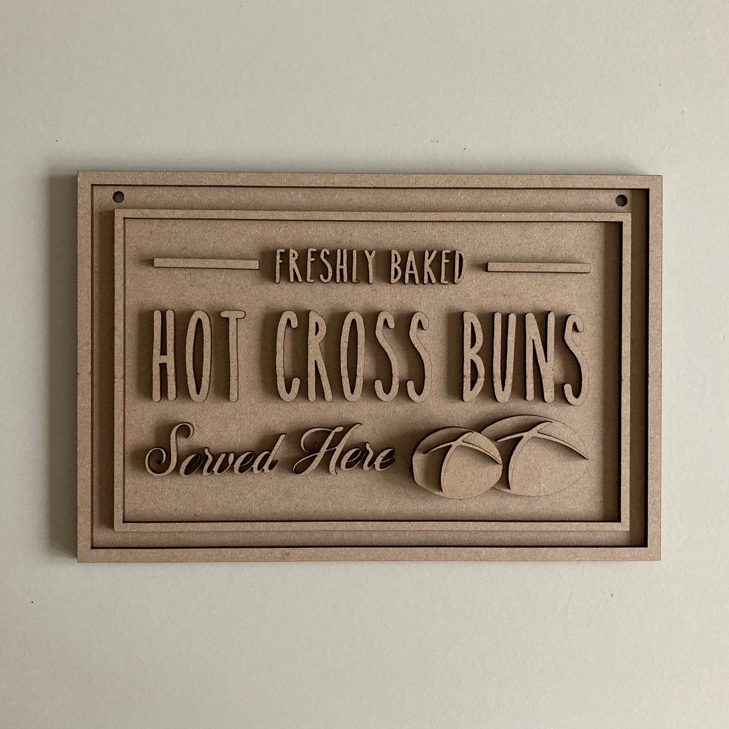 22.5cm Hot Cross Buns Sign