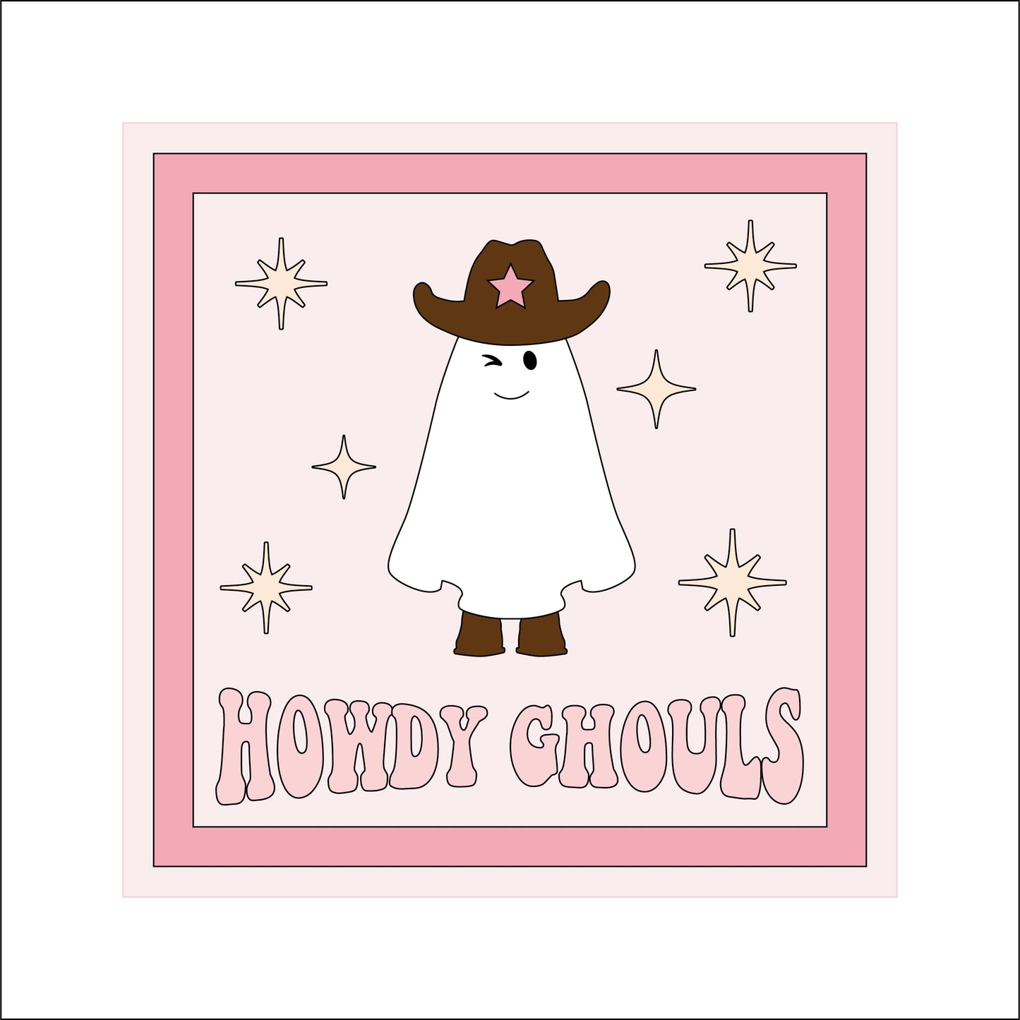 19cm Howdy Ghouls Sign
