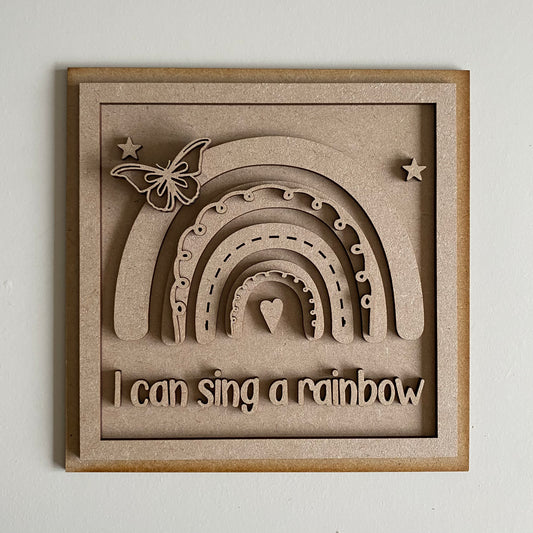 19cm I can Sign A Rainbow Sign