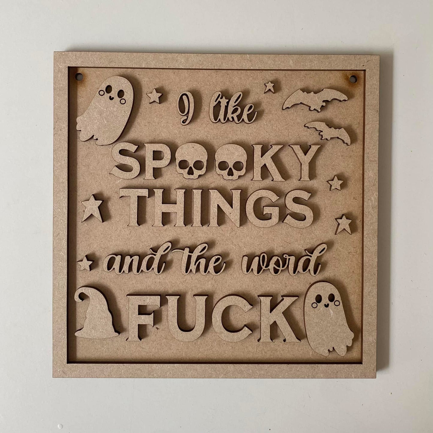 19cm I Like Spooky Things And The Word Cunt Sign