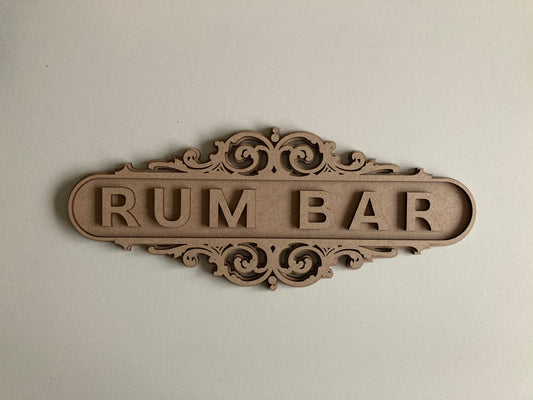30cm Rum Bar Sign