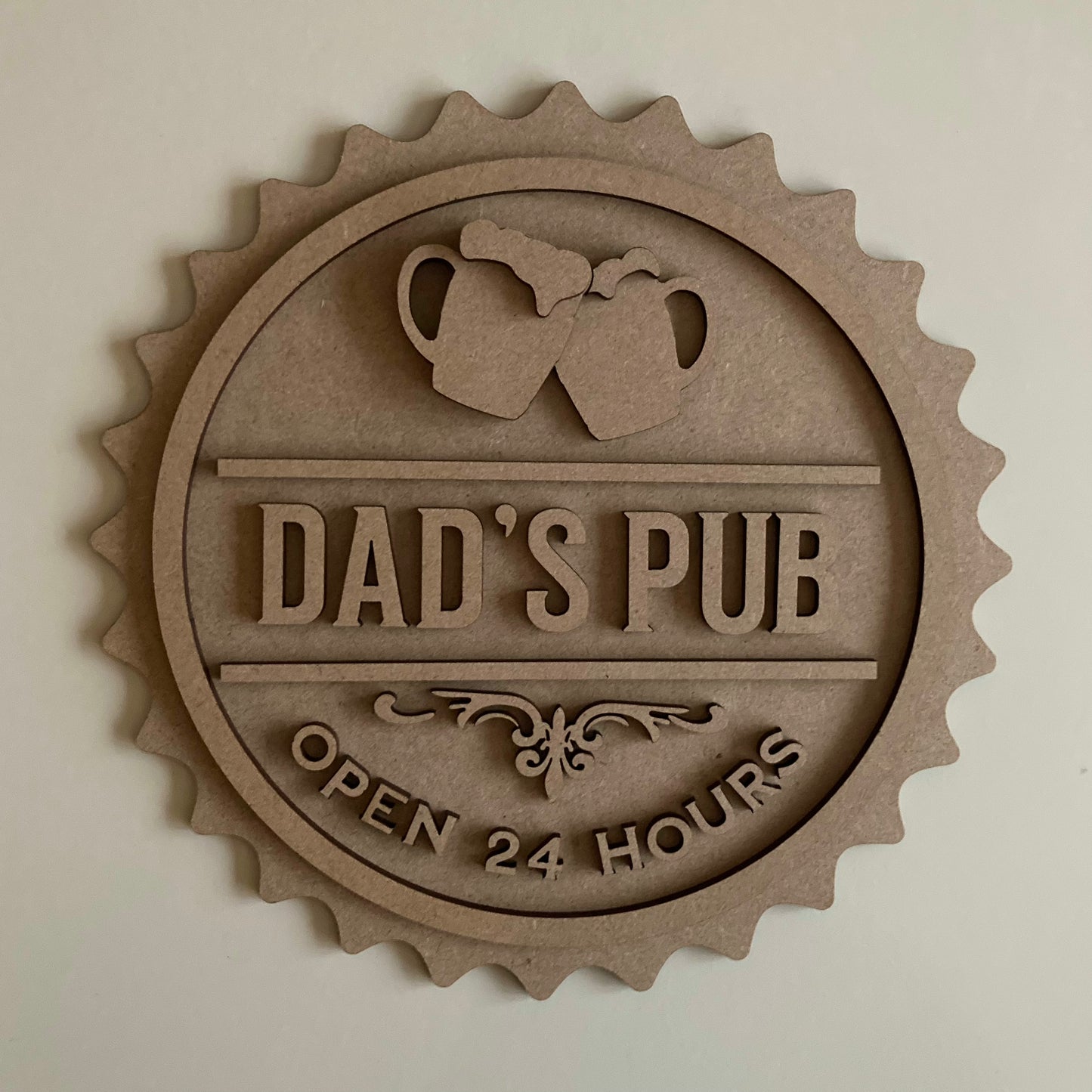 20cm Dad's Pub Sign