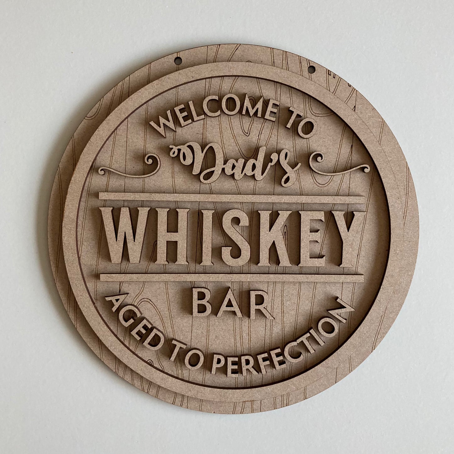 20cm Dad's Whiskey Bar Sign