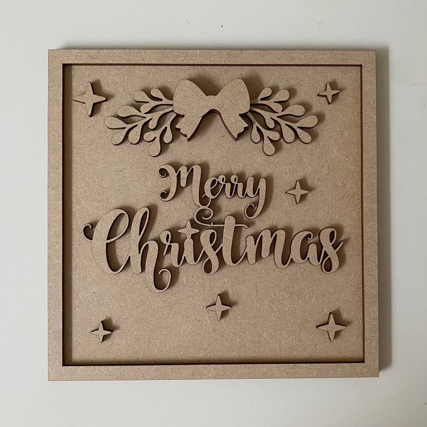 19cm Merry Christmas Mistletoe Sign