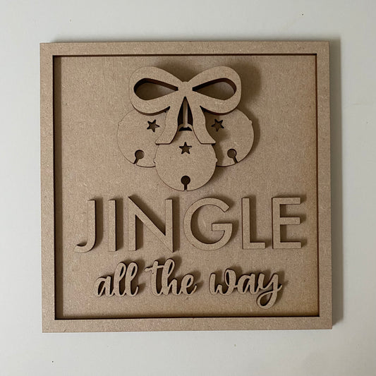 19cm Jingle All The Way Sign